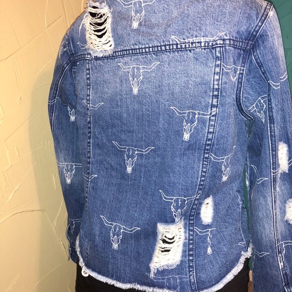 L&B cow-skull denim jacket - Picture 3 of 4